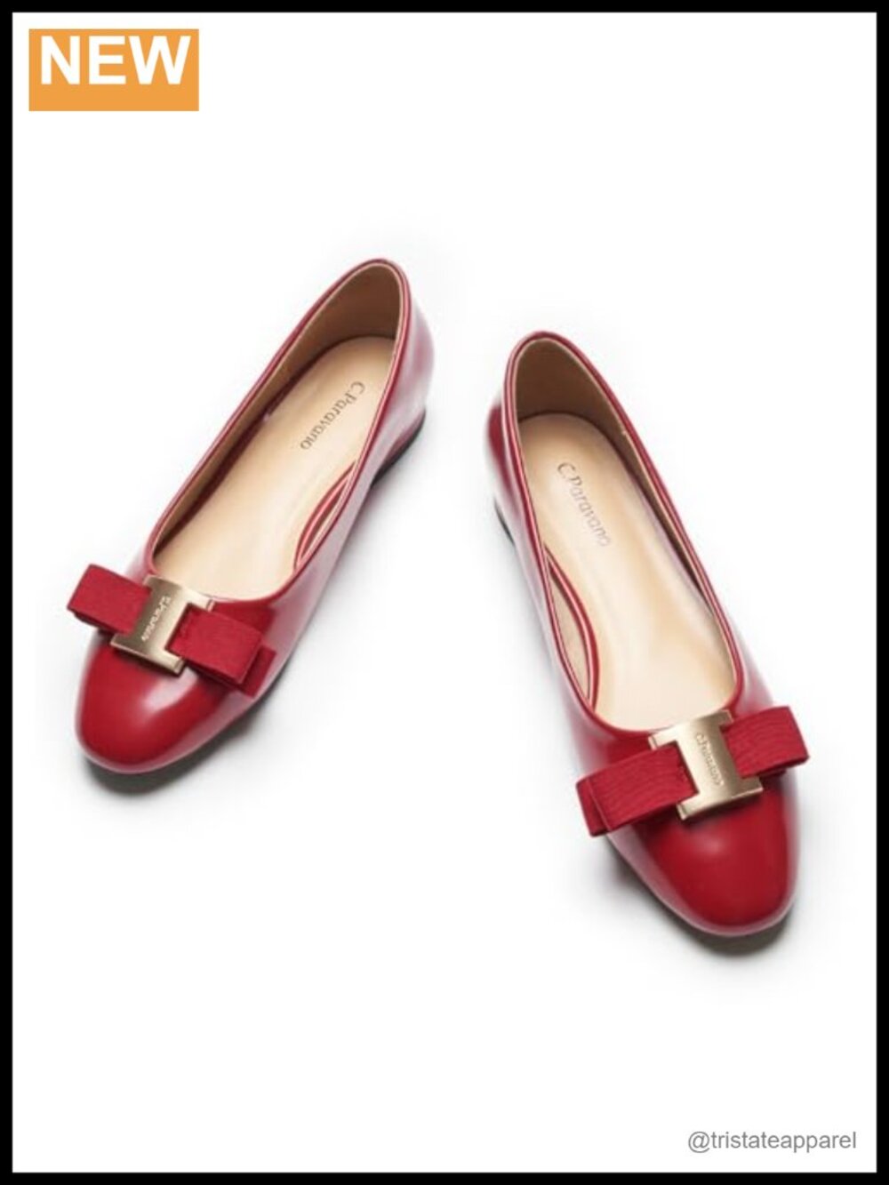 C.Paravano Women's Ballet Flats Lambskin Leather Lining Memory Foam Cushion
